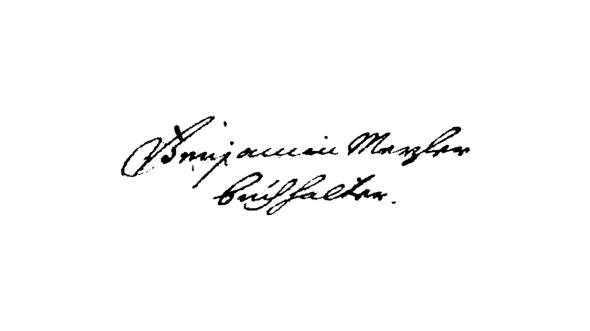 Signature of Benjamin Metzler